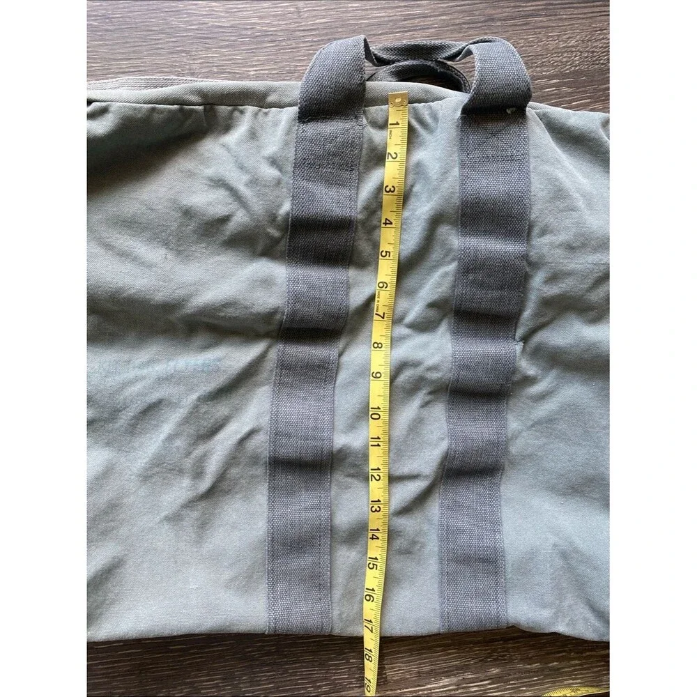 Vintage Military Duffel Bag / Kit Bag Olive Green Canvas Large Utility Carry Bag